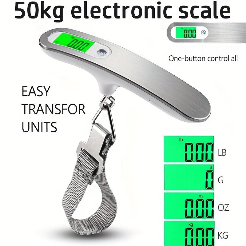 Travel Handheld Hanging Portable Suitcase Weight Measuring 304 Stainless Steel Digital Luggage - Image 3