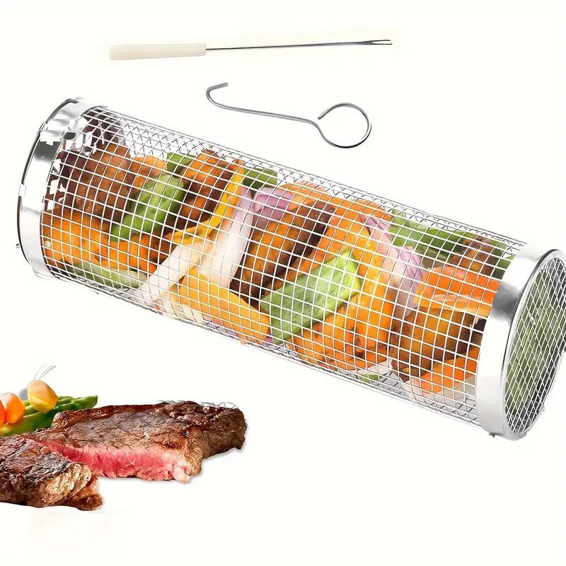 BBQ Grill | Stainless Steel | Portable, Multipurpose | Outdoor Barbecue, Camping | Round Fire Pit - Image 3