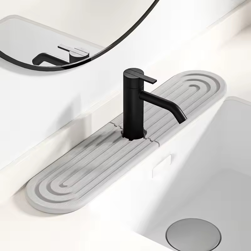 Diatom Kitchen Faucet Splash Guard! GREY